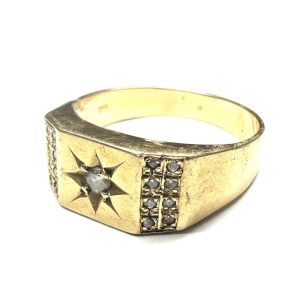 【貴金属】K18（18金/750）ダイヤ・メレダイヤ付リング ジュエリー アクセサリー