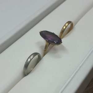 【K18 Pt900 アメジスト リング】弘前市