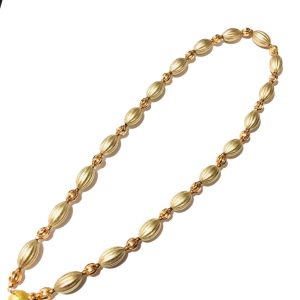 K18（18金）アーモンド形デザインネックレス