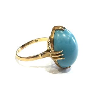 【貴金属】K18 750 18金 リング トルコ石(ターコイズ) ジュエリー アクセサリー