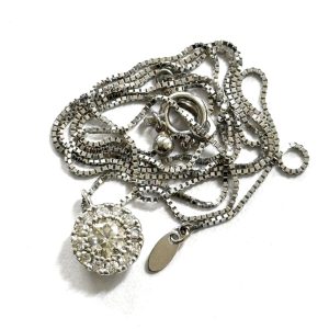 Pt850 プラチナ ダイヤモンド ネックレス