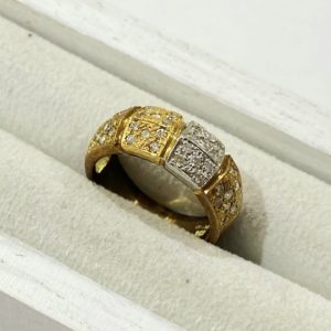 【K18Pt900コンビリング】18金・プラチナ900・メレダイヤモンド・貴金属・アクセサリー・ジュエリー