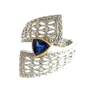 K18WG 18金 ホワイトゴールド リング 指輪 サファイア