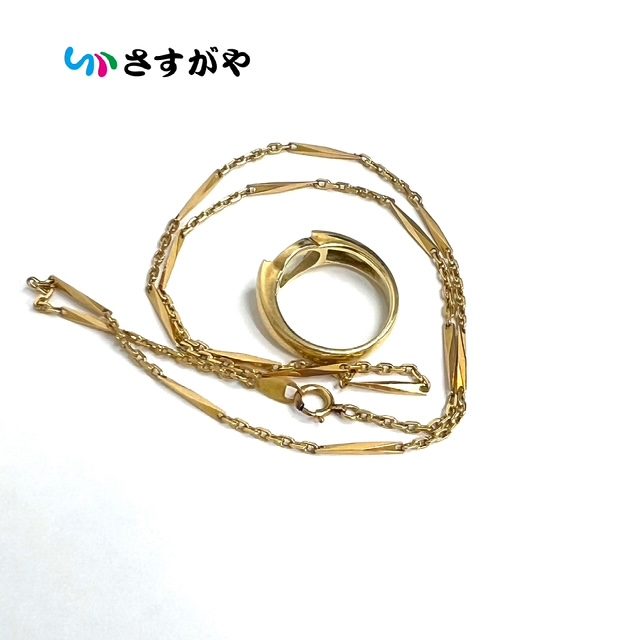 K18 750 金 ネックレス リング 貴金属 アクセサリー