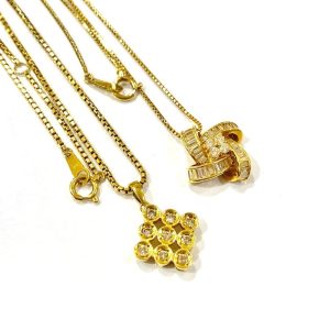 【K18ネックレスまとめ】18金・メレダイヤモンド・貴金属・アクセサリー・ジュエリー