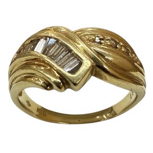 K18 18金 リング メレダイヤ