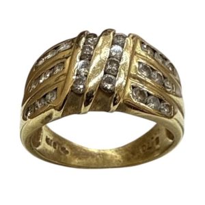 K18 18金 リング メレダイヤ