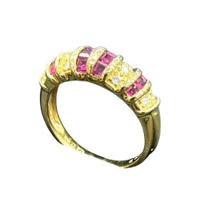 K18(18金)ルビー付きリング