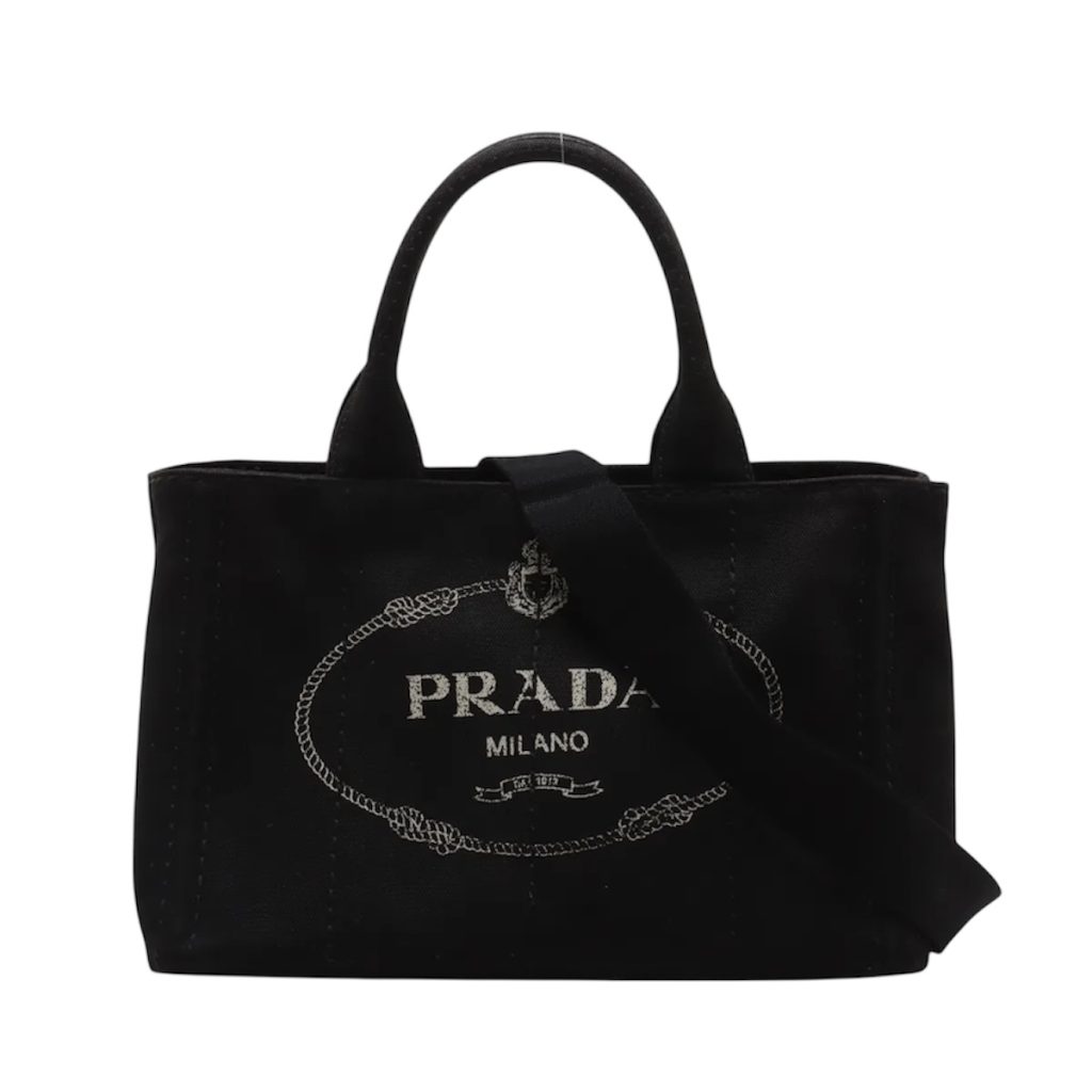 PRADA CANAPA NERO プラダ カナパ キャンバス 2WAYハンドバッグ
