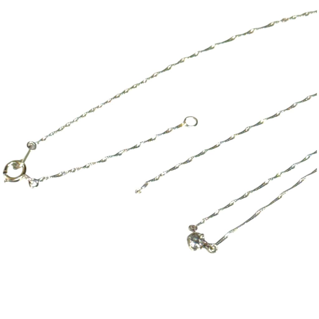 Pt900 ダイヤモンド 切れたネックレス