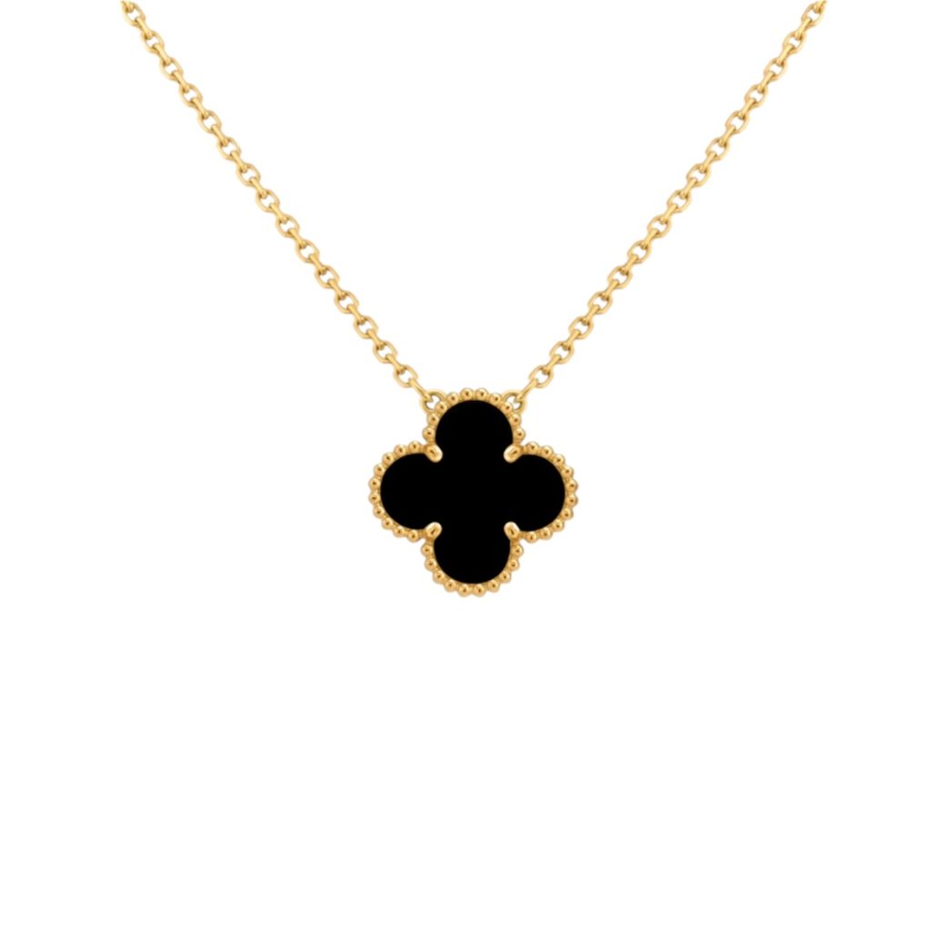 Van Cleef & Arpels ヴィンテージ アルハンブラ ペンダント 18k  イエローゴールド オニキス