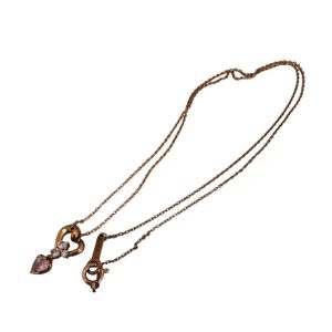 K18(18金) 750 ハート型トップ(ダイヤ付き) ネックレス 札幌市北区