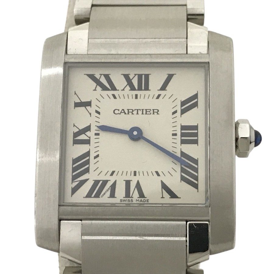 Cartier カルティエ タンク WSTA0005 レディース メタルベルト クォーツ 稼働品
