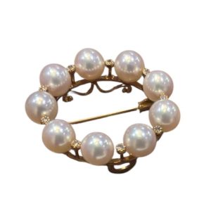 K18 18金 ゴールド ブローチ パール アクセサリー ジュエリー 貴金属