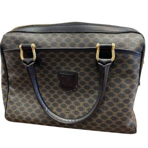 【美品】セリーヌ トートバッグ トリオンフ マカダム 肩掛け A4収納可 茶 CELINE セリーヌ トートバッグ A4収納 マカダム トリオンフ