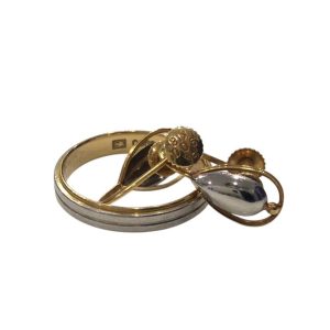 K18/Pt900(18金/プラチナ900)　リング、イヤリング