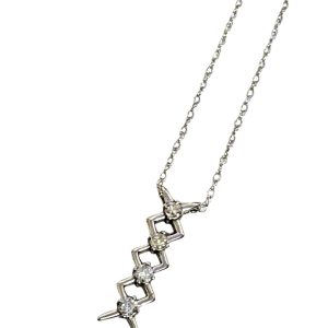 K18WG ダイヤモンド ネックレス