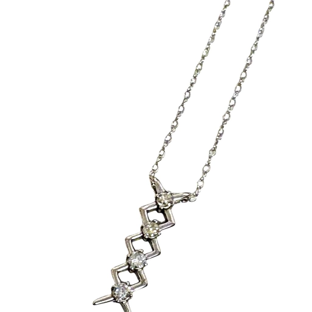 K18WG ダイヤモンド ネックレス