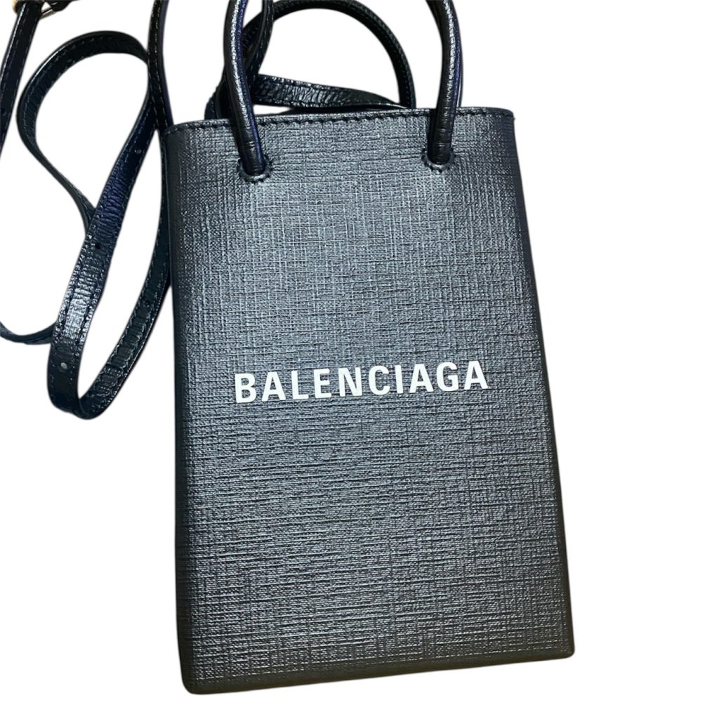 BALENCIAGA(バレンシアガ)Mini Shopping Bag カーフスキン ブラック