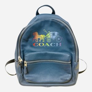 COACH コーチ レインボー ホース アンド キャリッジ ペブルドレザー リュック