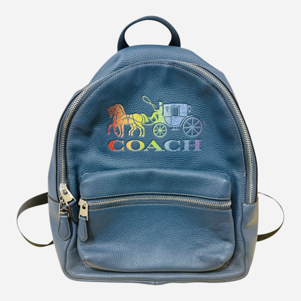 COACH コーチ レインボー ホース アンド キャリッジ ペブルドレザー リュック