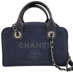 CHANEL シャネルドーヴィル チェーンショルダー ボーリングバッグ