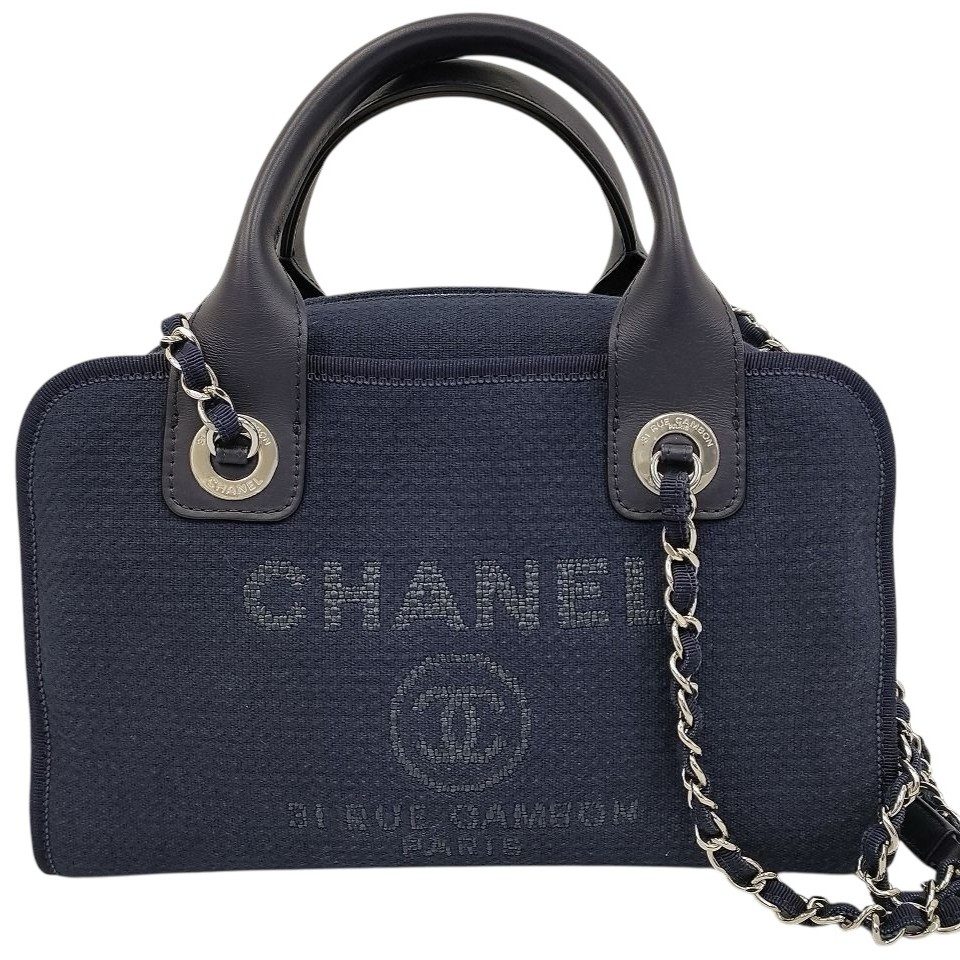 CHANEL シャネルドーヴィル チェーンショルダー ボーリングバッグ