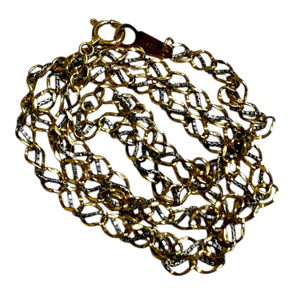 K18 18金 Pt850 プラチナ コンビ ネックレス