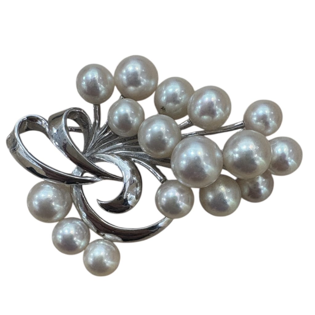 K14WG（14金ホワイトゴールド） ブローチ