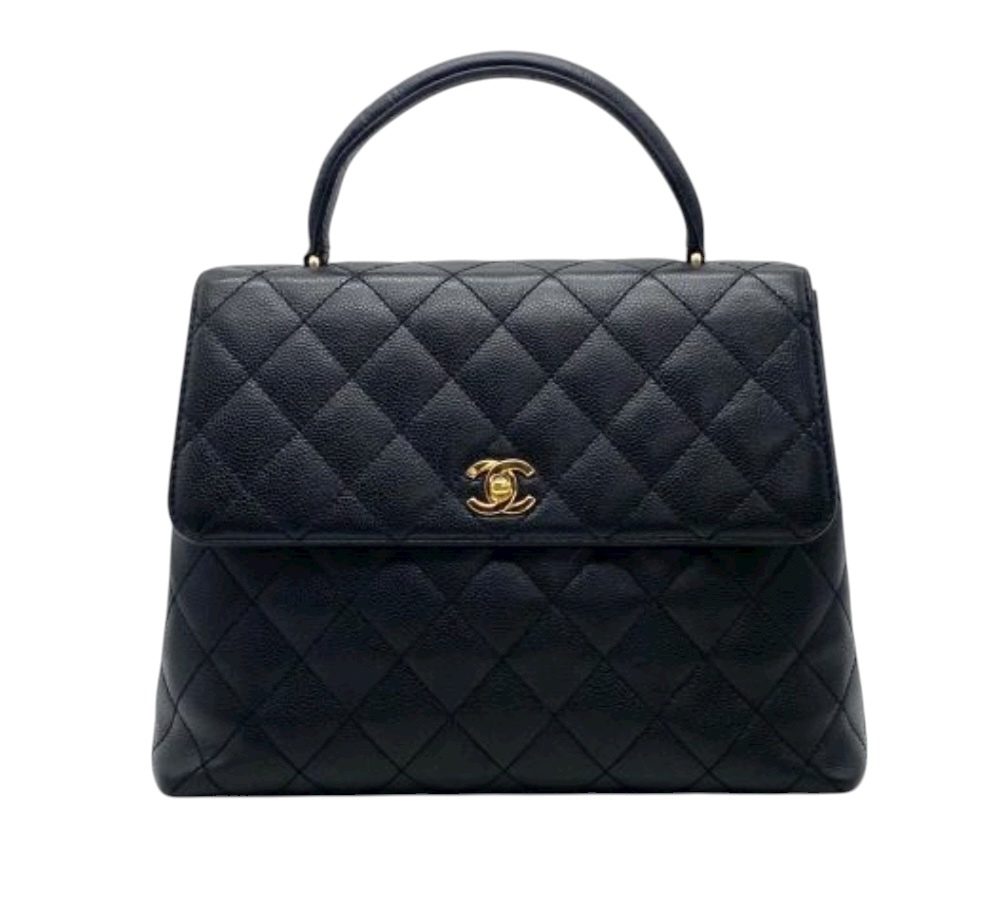 CHANEL シャネル マトラッセ ターンロック ココマーク キャビアスキン ハンド バッグ ブランドバッグ