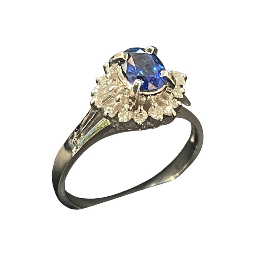 【Pt900ジュエリーリング】プラチナ900・ダイヤモンド・サファイヤ・貴金属・アクセサリー・ジュエリー・アクセサリー・指輪