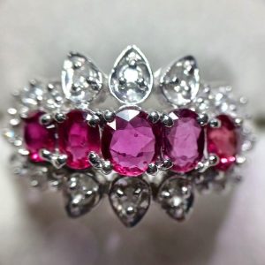 【Pt900ルビーリング】プラチナ900・メレダイヤモンド・貴金属・アクセサリー・ジュエリー