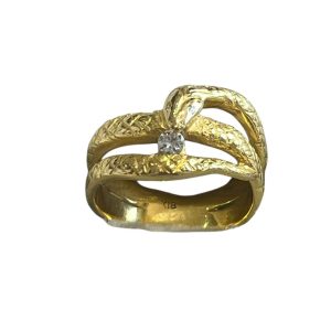 K18ダイヤモンドスネークリング