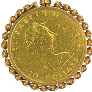 24金 (K24) 海外コイン 18金 (K18) ネックレストップ枠  | 別海町