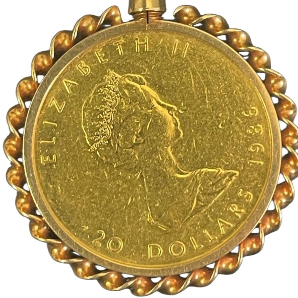 24金 (K24) 海外コイン 18金 (K18) ネックレストップ枠  | 別海町