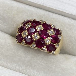 K18 18金 ルビーリング