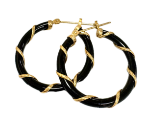 ピアス イヤリング アクセサリー 金 K18 18金 天然石 オニキス