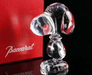 Baccarat/バカラ/スヌーピー/クリスタル/骨董/硝子/ガラス/オブジェ/人形/フィギュア/置物