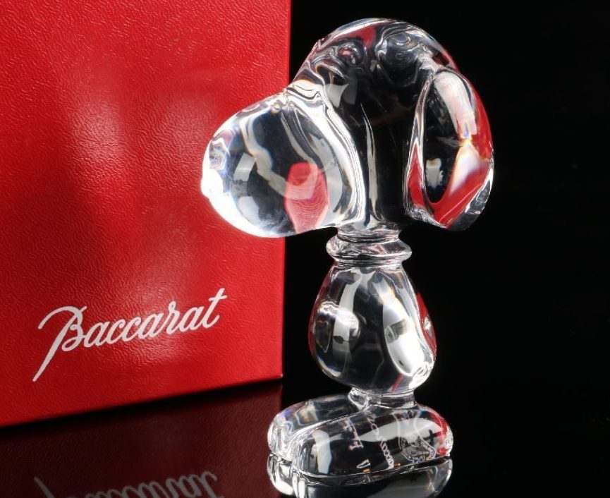 Baccarat/バカラ/スヌーピー/クリスタル/骨董/硝子/ガラス/オブジェ/人形/フィギュア/置物