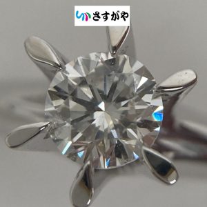 Pt900 ダイヤ付きリング