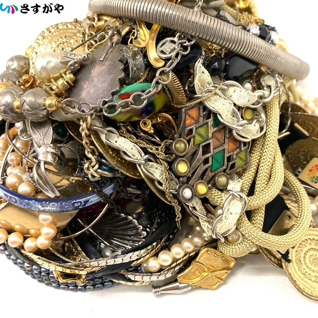 メッキ イミテーション リング ネックレス ブレス ピアス アクセサリー おまとめ