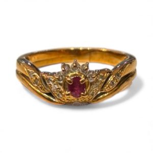 K18 リング 石あり 18金 アクセサリー