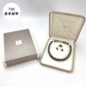 ブラックパール　ネックレス　イヤリング　リング