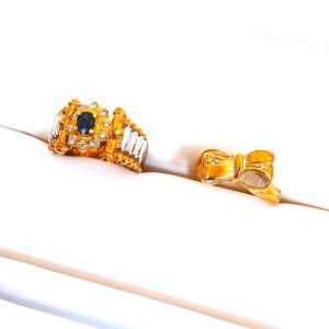 【K18/Pt900 リング】18金/プラチナ900・サファイア・メレダイヤ・指輪・貴金属・アクセサリー