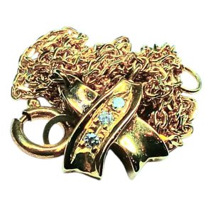 K18(18金)ダイヤ付きネックレス