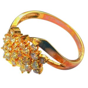 K18(18金)ダイヤ付きリング