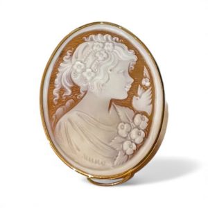 K18 カメオ 18金 ブローチ アクセサリー