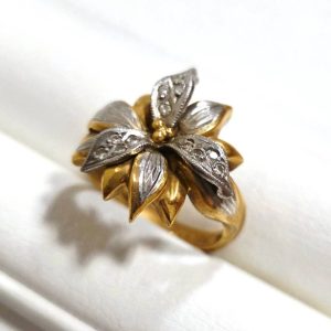 K18 Pt900 18金 プラチナ コンビリング 指輪 アクセサリー