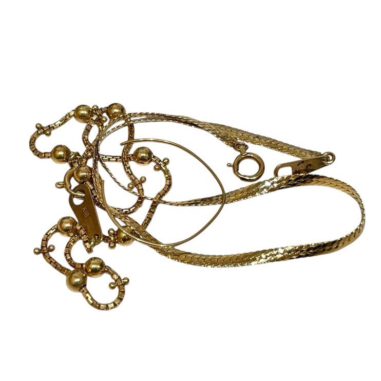 K18まとめ 石なし 18金 アクセサリー ネックレス