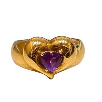 K18 リング 石あり 18金 アメジスト アクセサリー